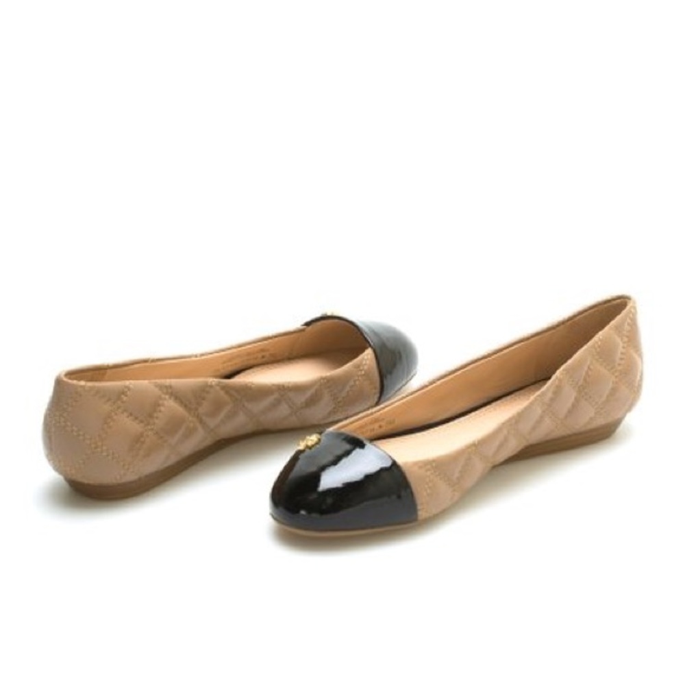 Tory Burch Ballet Flat Quilted Leather Claremont 6